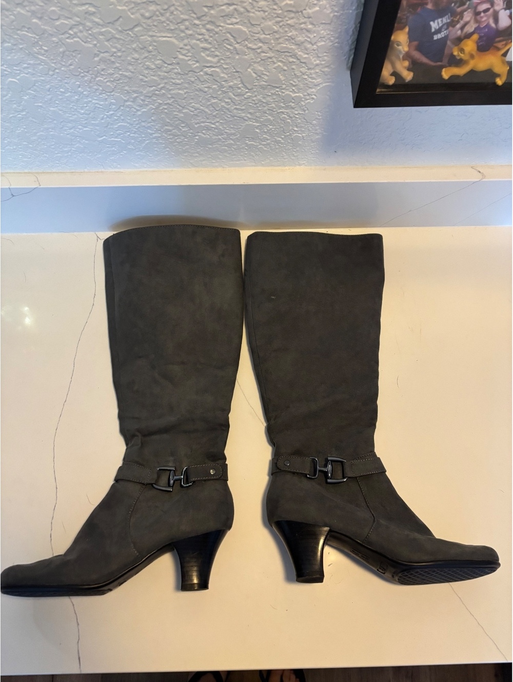 A2 Aerosoles -Women's Grey Boots- Pariwinkle-size 7 1/2